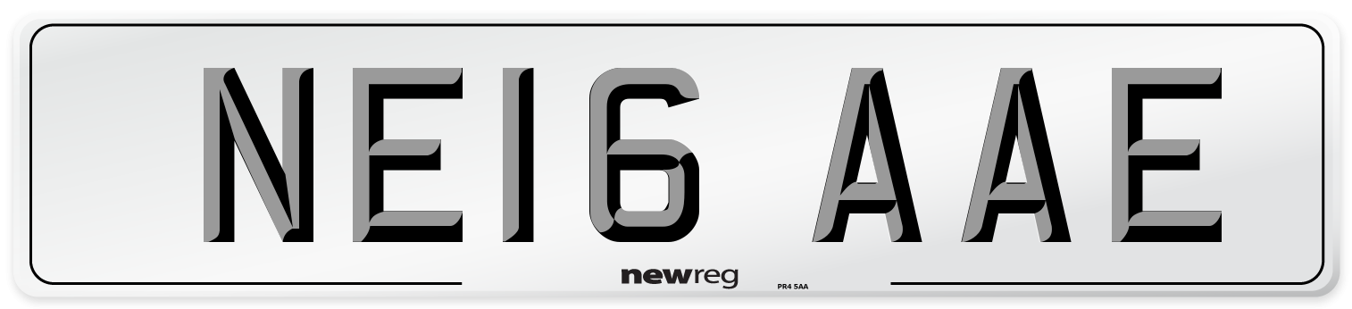 NE16 AAE Number Plate from New Reg